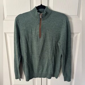 johnnie-O Green Zip Up Sweater